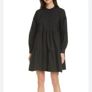 •Samsoe Samsoe• black tiered Margo shirt dress